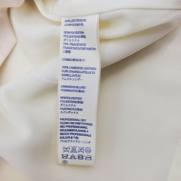 Rebecca Minkoff White Skirt Black Waist Trim Sz 4 - Picture 4 of 6